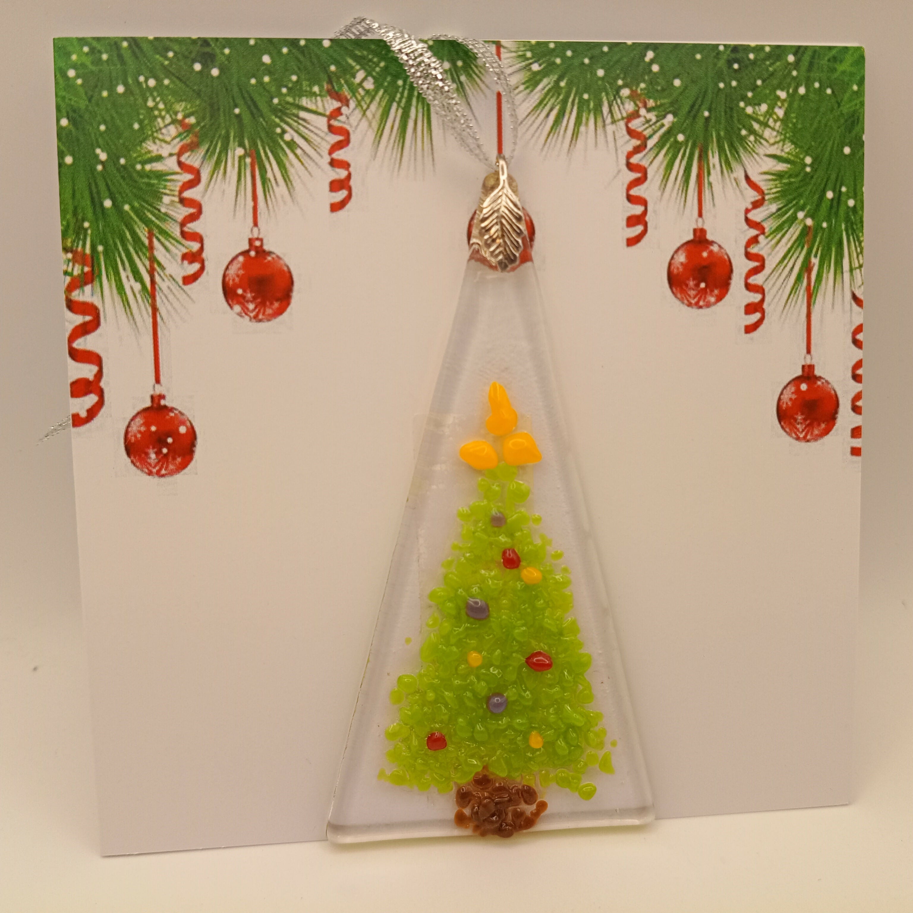 Fused Glass Christmas Card