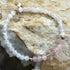 Handmade Rose Quartz, Strawberry Quartz And Selenite Stretch Bracelet