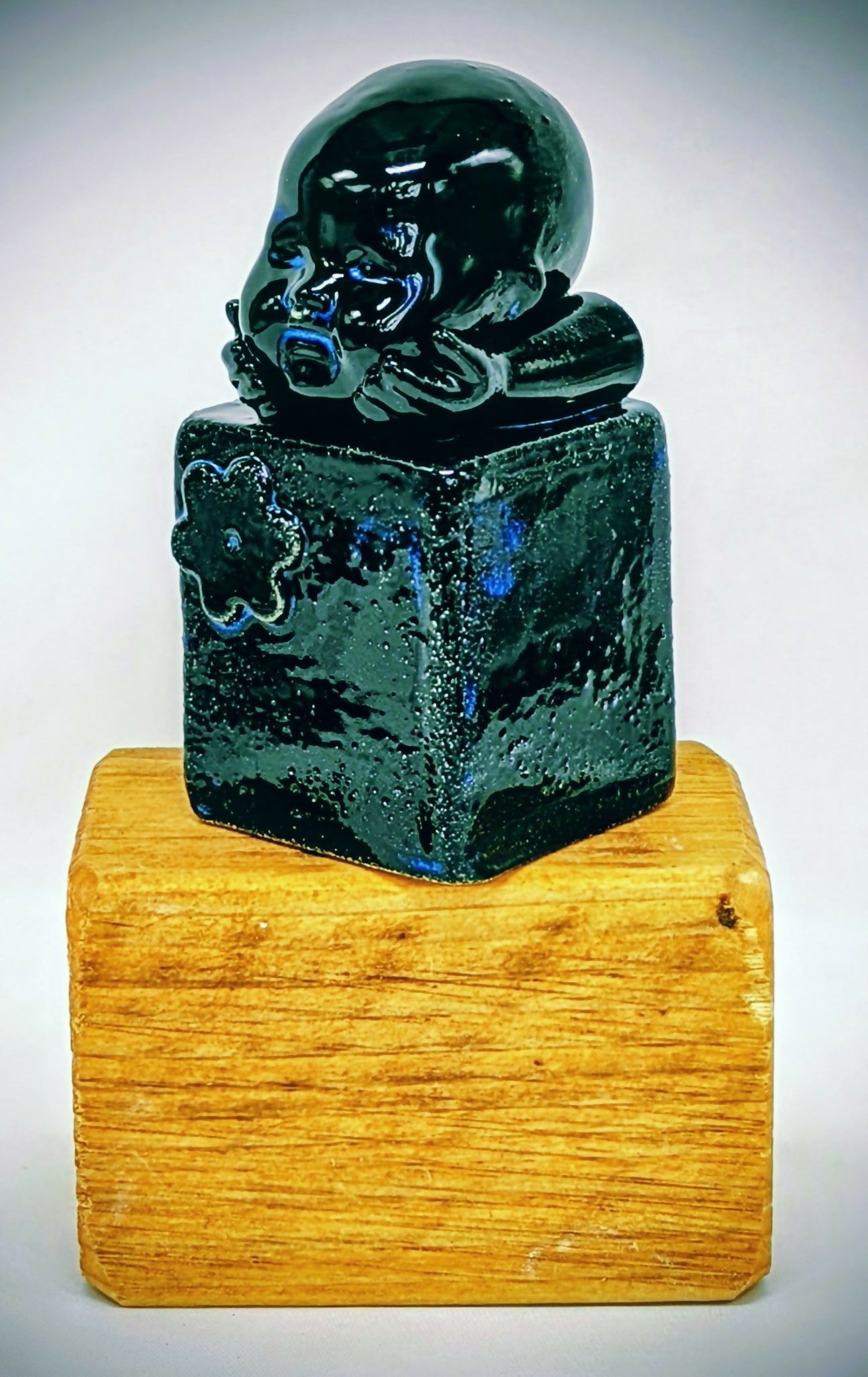 Balance Dolls Head in Hands Ceramic Sculpture