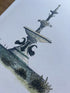 Hull Attractions of the Avenues Watercolour Print A4 / Victoria Ave Fountain