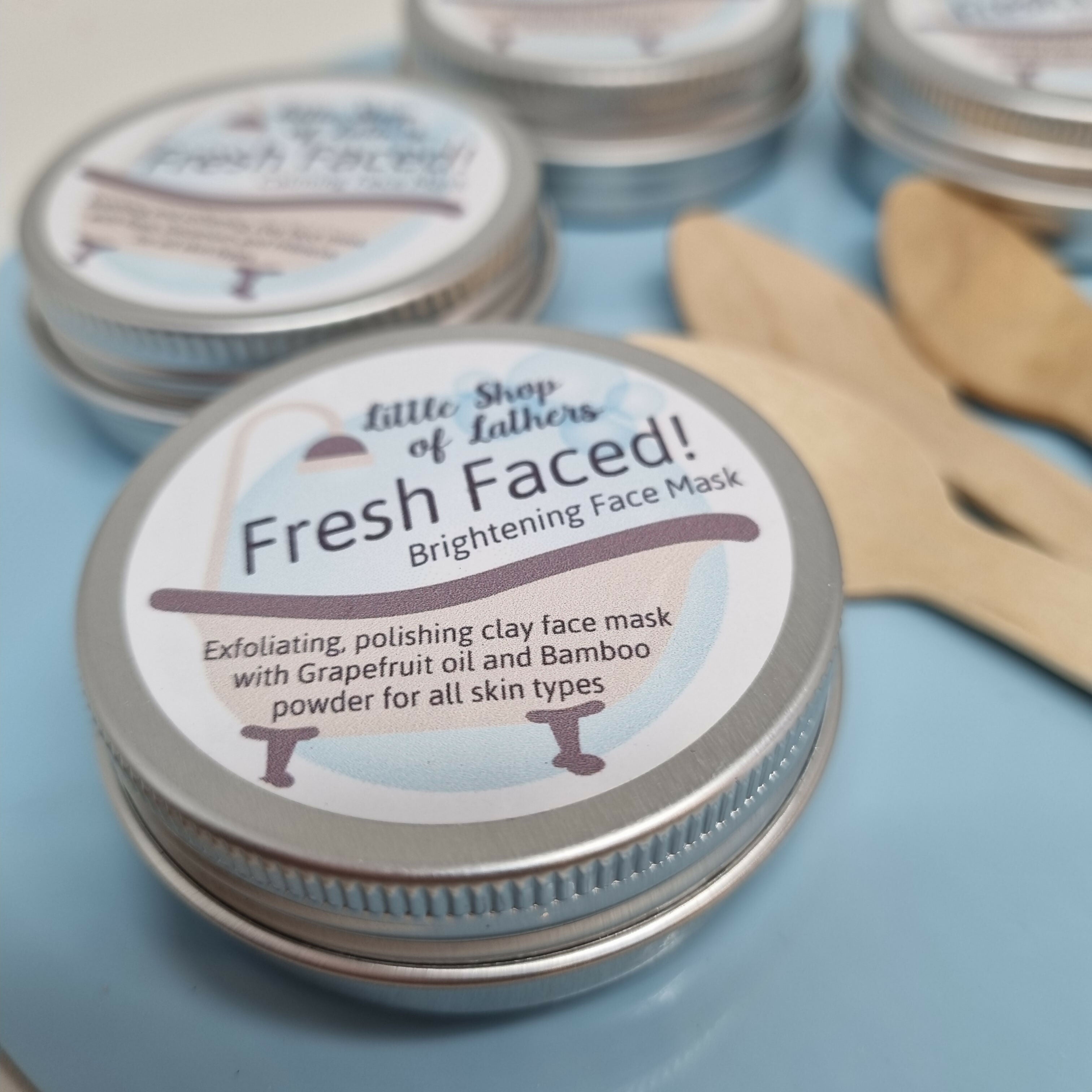 French Clay Exfoliating Essential Oil Face Mask - Brightening - Grapefruit and Bamboo Powder