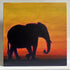 Elephant Sunset - Original Acrylic Painting