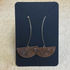 Long Drop Brass Patina Earrings