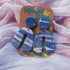 Blue Marbled Arch Statement Polymer Clay Earrings