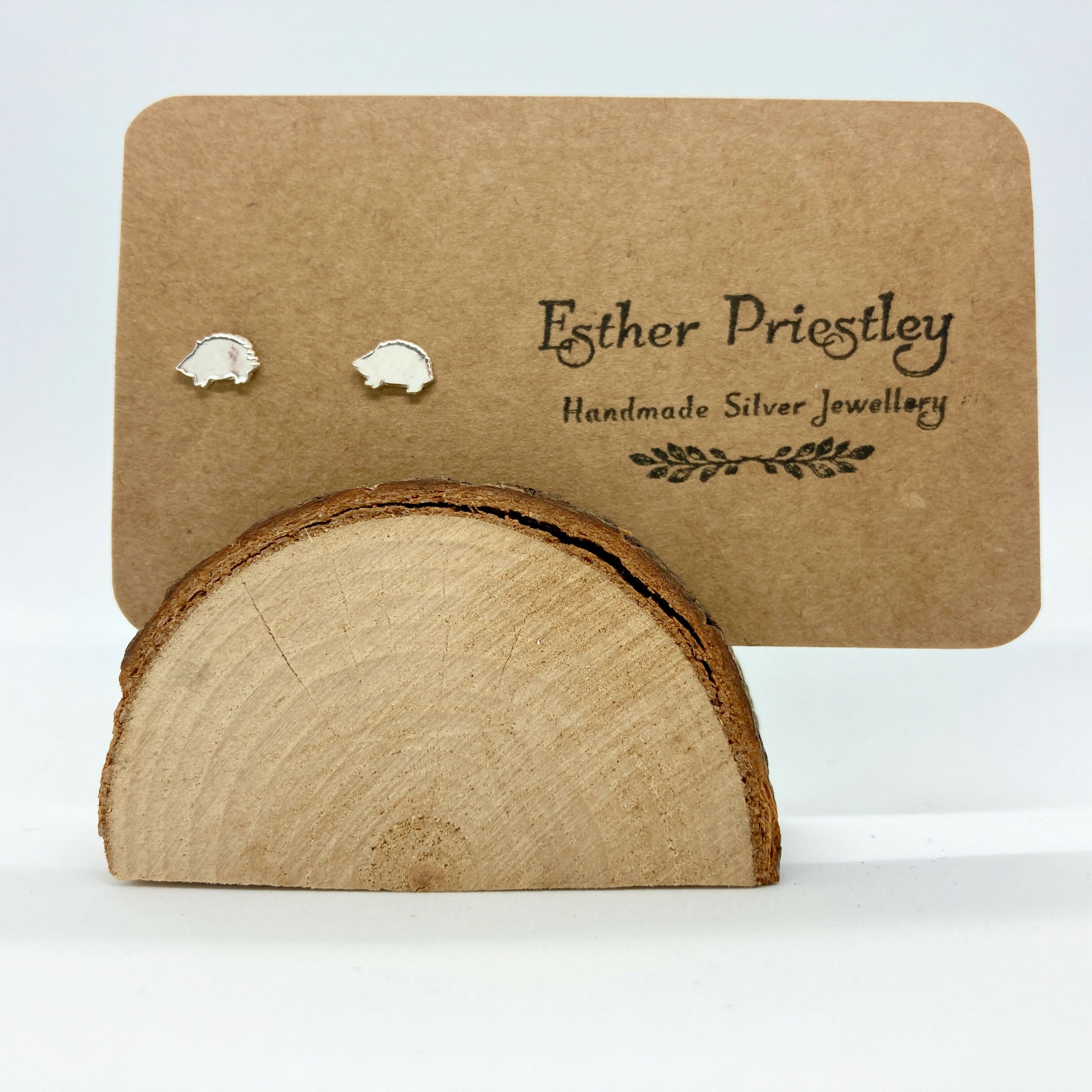 Hedgehog Mini Stud Earrings with Sterling Silver Earring Posts