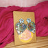 Floral Heart Polymer Clay Earrings With Glitter Detail