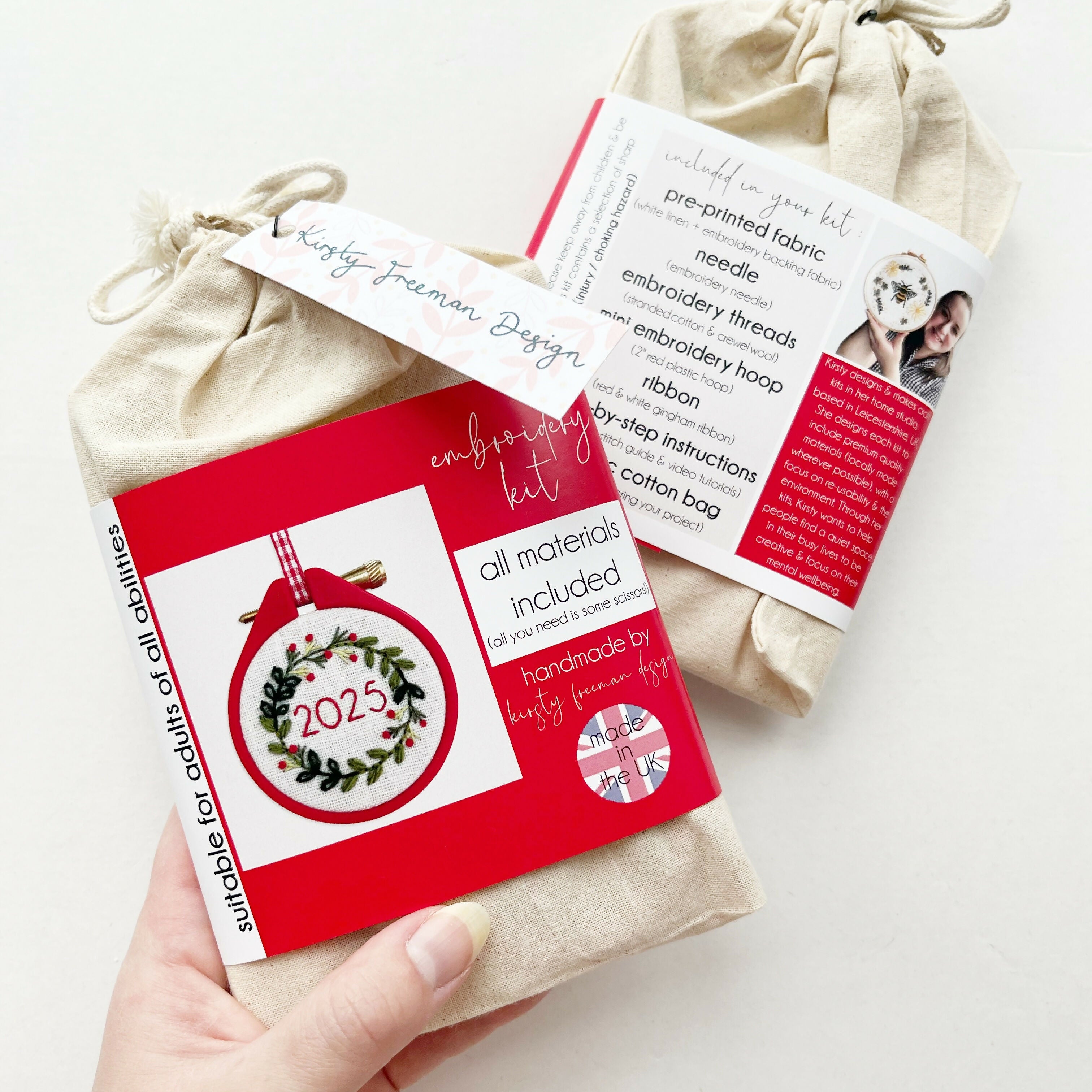 Year Wreath Embroidery Kit