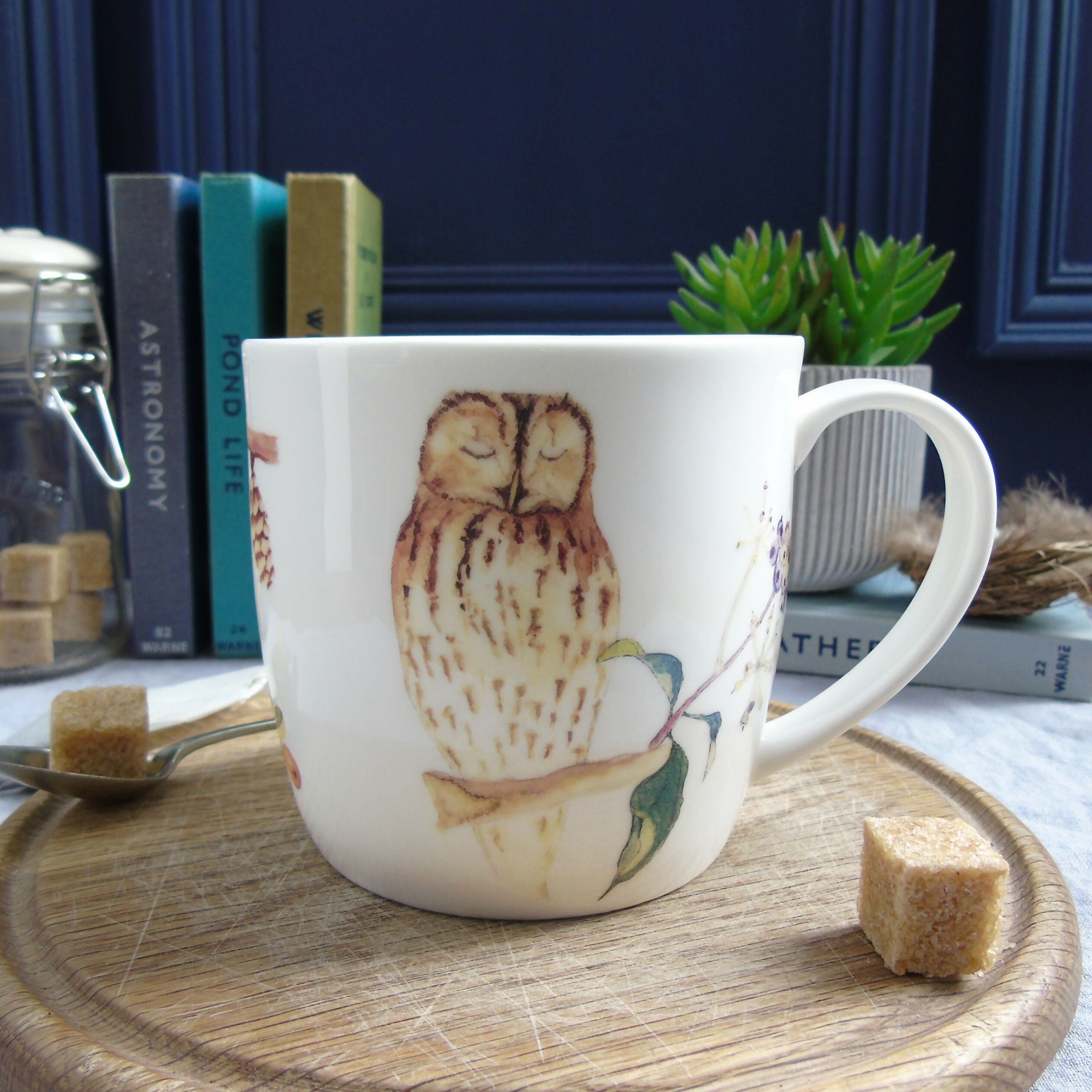 Tawny Owl and Ivy Berries Mug