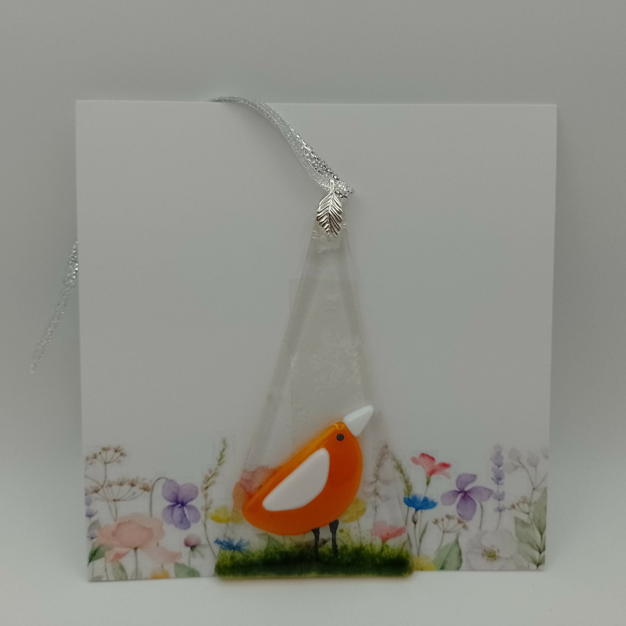 Fused Glass Flower Card