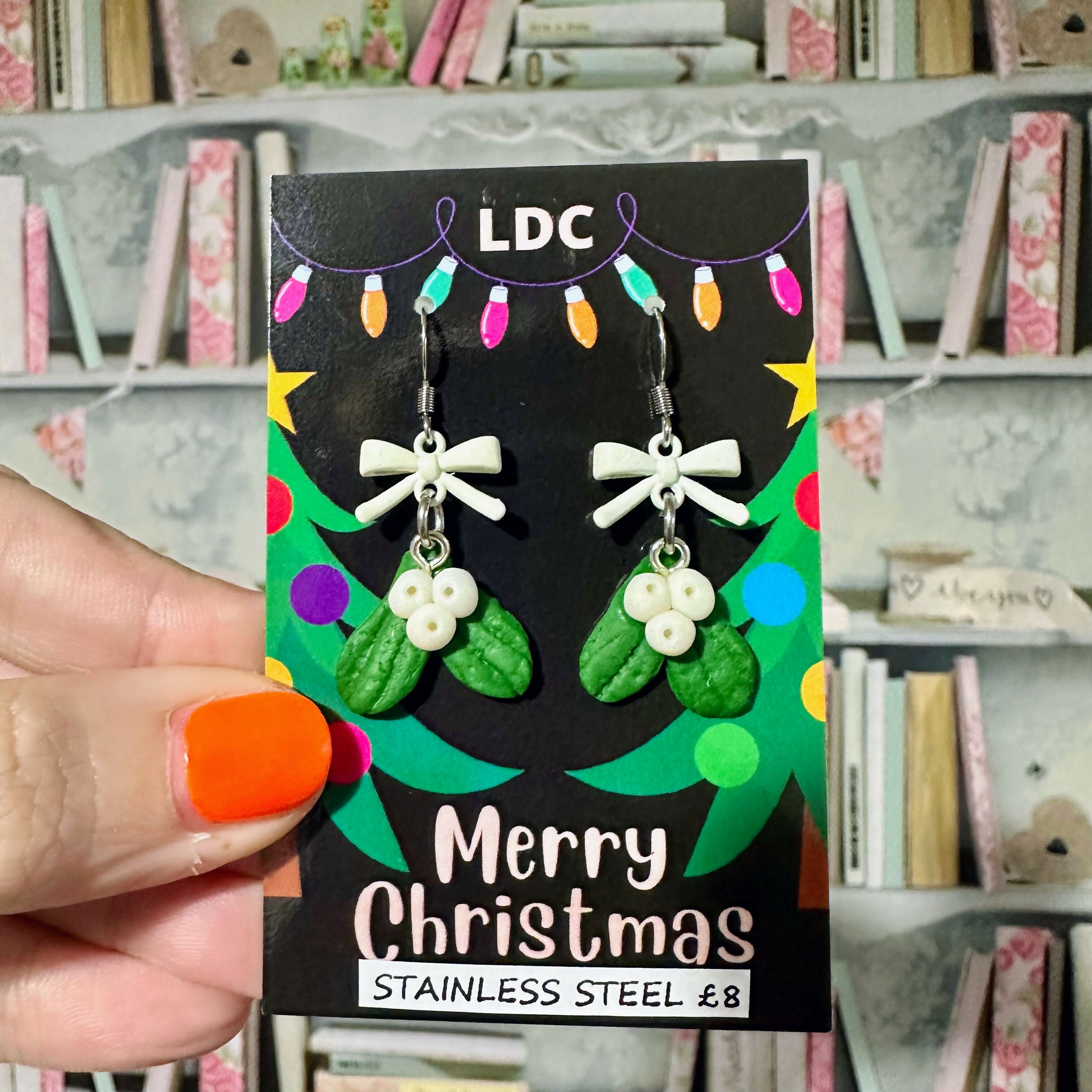 Mistletoe Bow Earrings