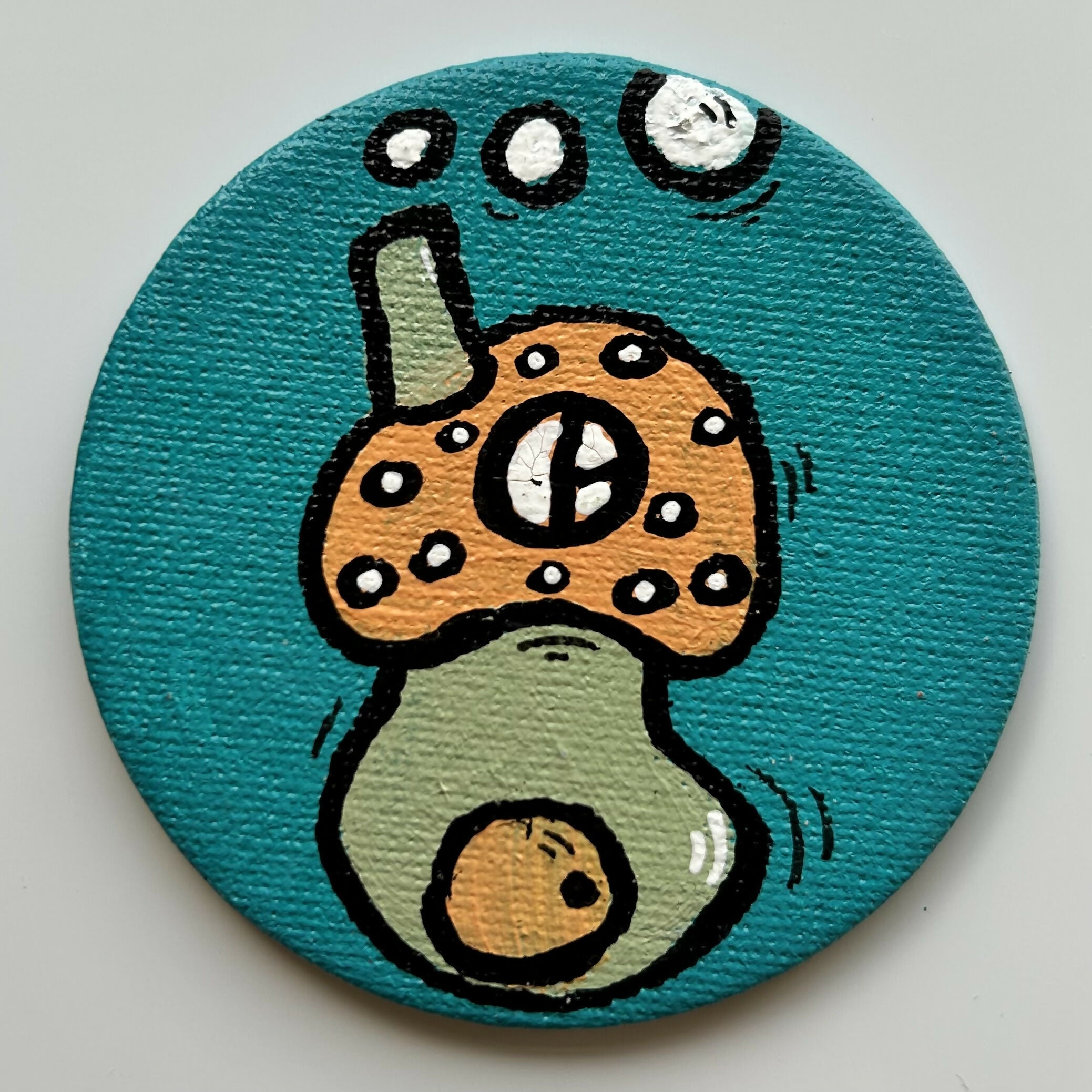 Mushroom House Magnets Original Artwork