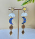 Dreamy, Celestial, Sun, Moon And Star Dangly Statement Earrings
