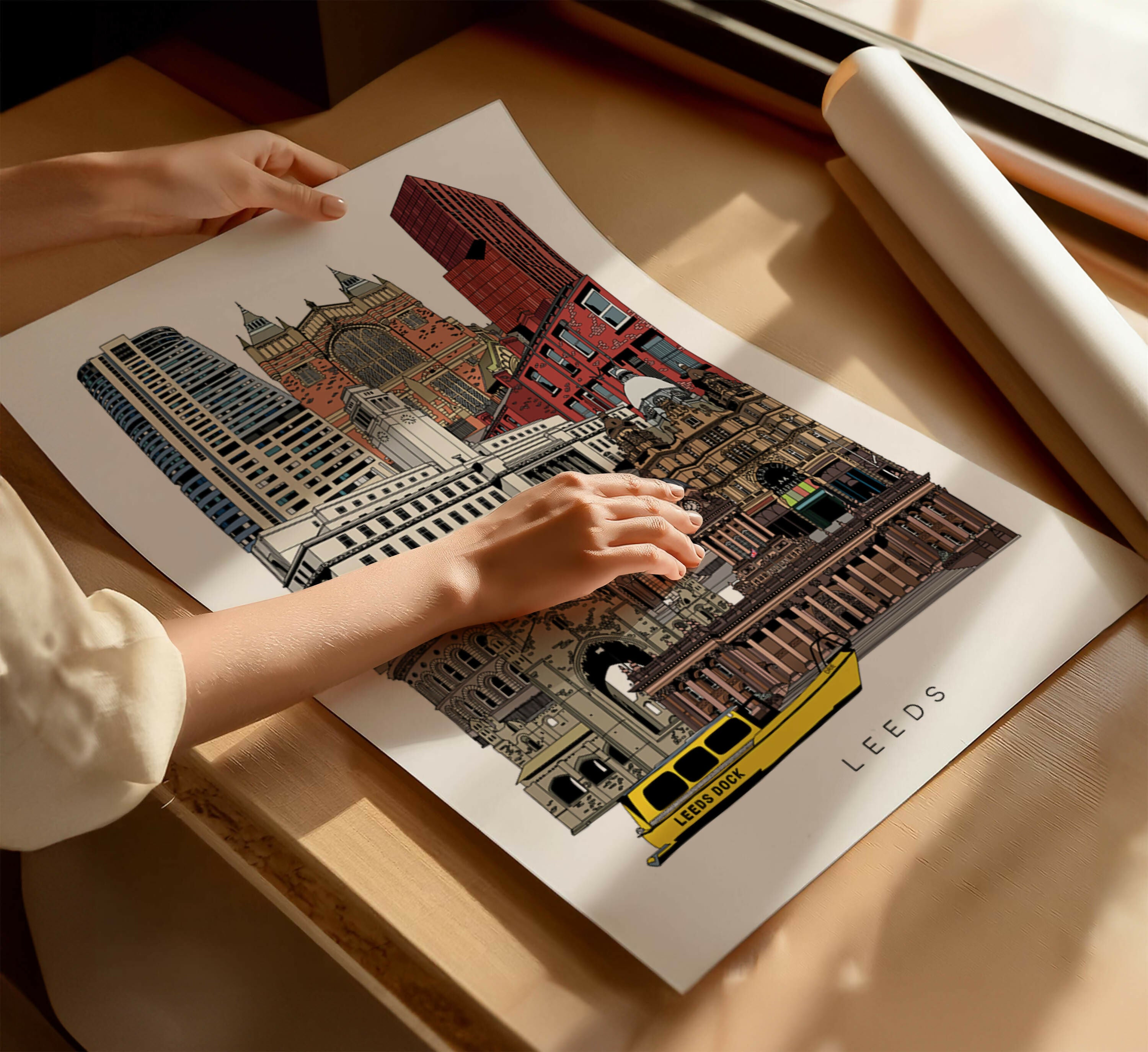 Leeds Landmarks Art Print