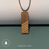 Two-Tone Striped Wooden Pendant