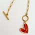 Paperclip Chain Heart Necklace