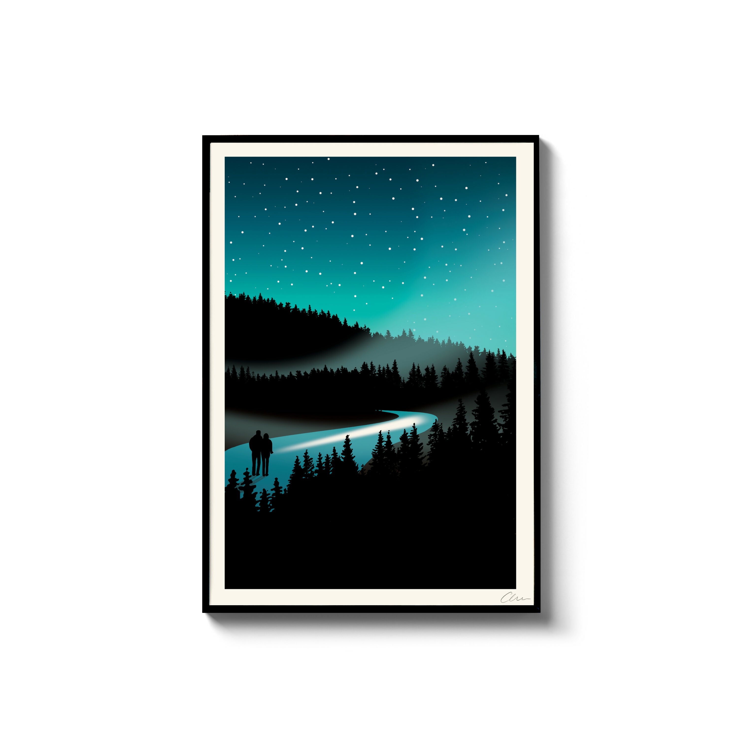 Wander With Me (Through The Night), A4 Print