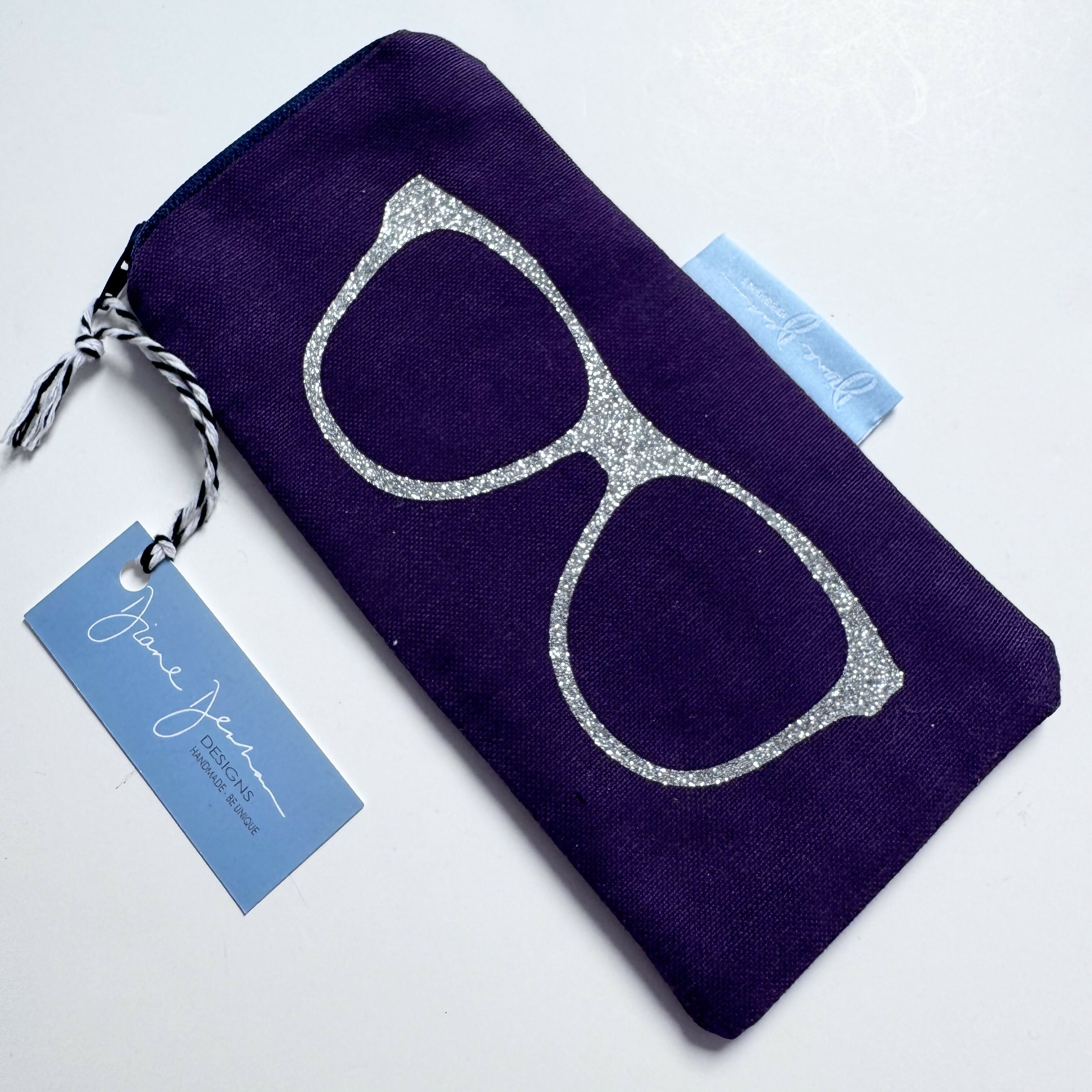 Glasses Case - Purple with Glitter