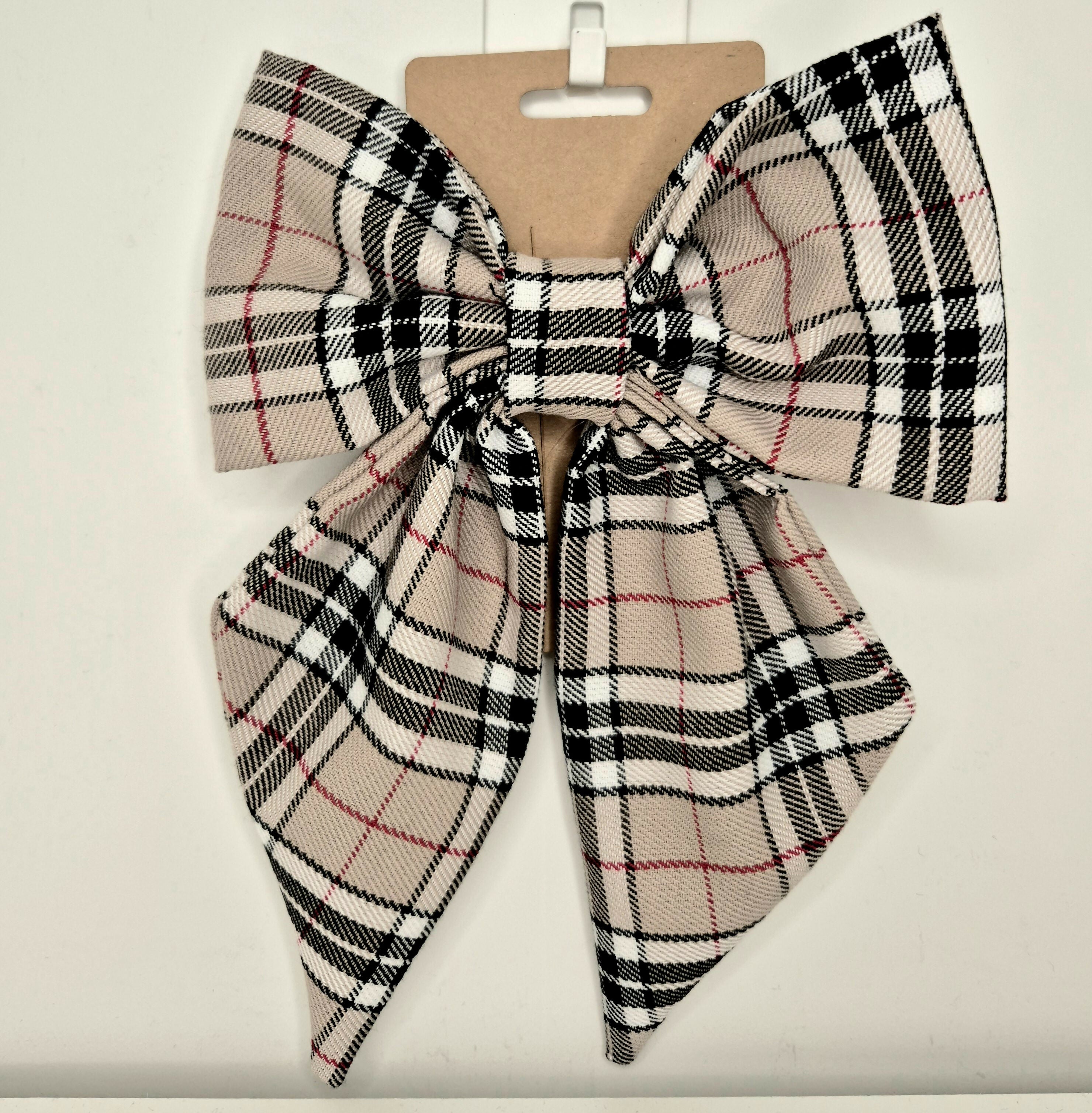 Tartan Bow Hair Clip