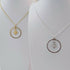 Chunky 3D Gold Star Circle Necklace on Gold Plated Delicate Chain