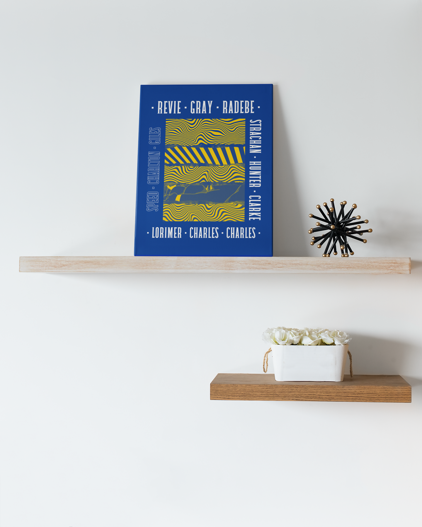 Leeds United - Inspired Legends Square Art Print in Blue