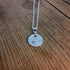 Handmade Round Silver Charm Necklace Seaside Texture