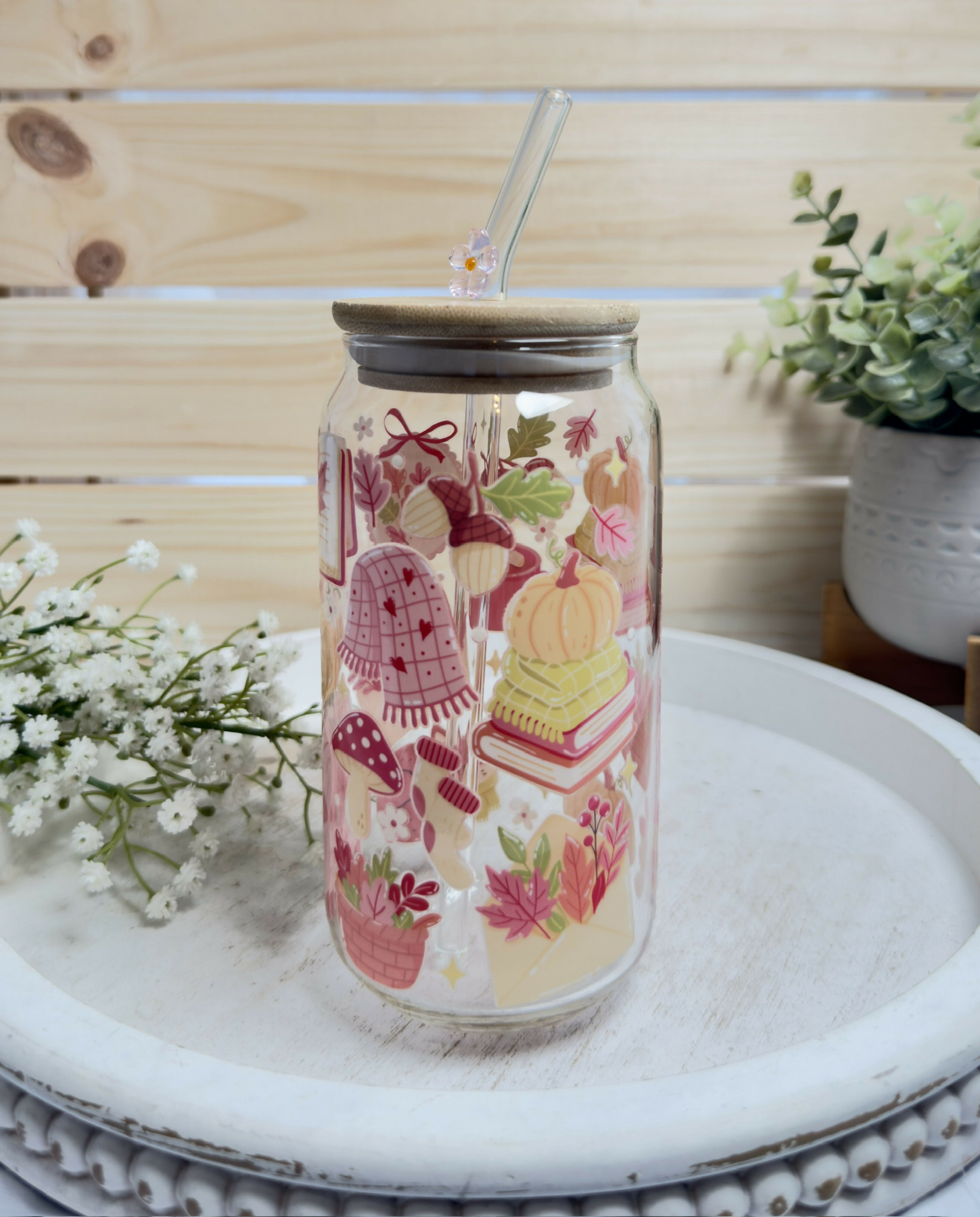 Glass Can Autumn Books Cosy