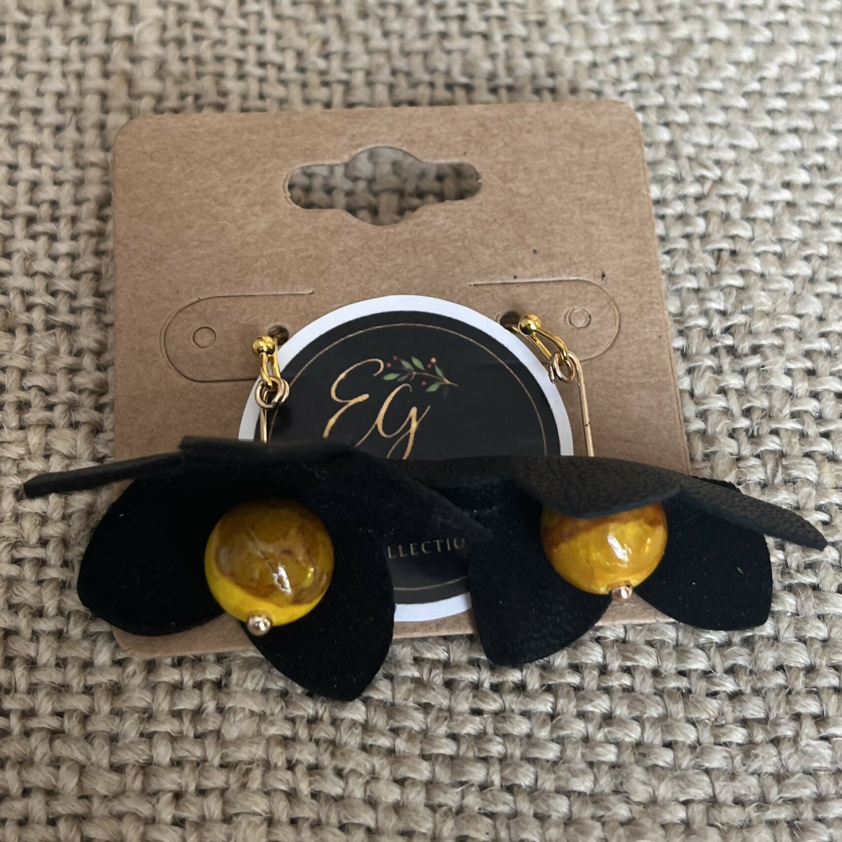 Forest Whisper Earrings – Golden Amber Bloom