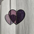 Two-Toned Purple Heart Stained Glass Suncatcher