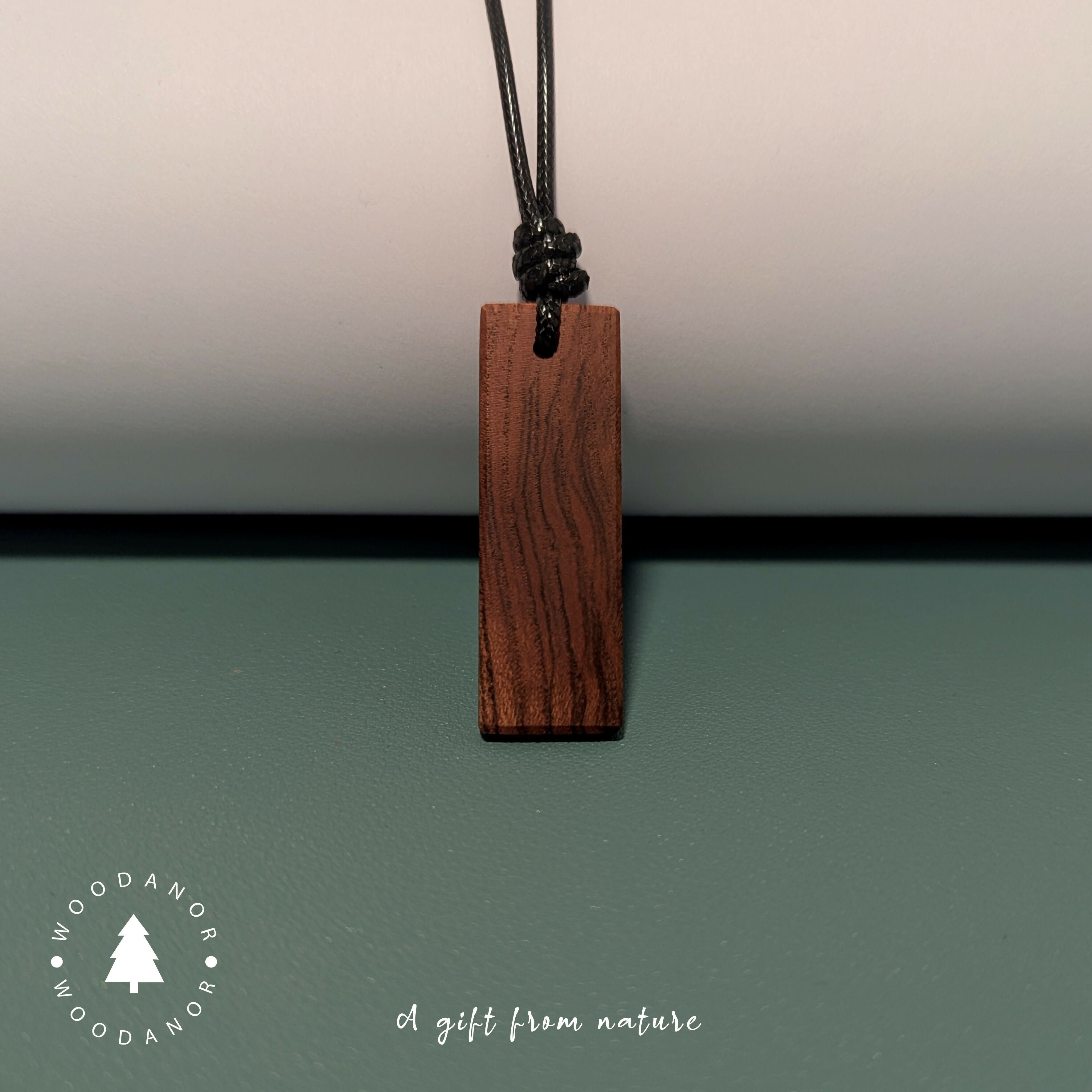 Minimalist Solid Wood Rectangle Pendant