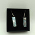 Silvery Blue Dichroic Glass Earrings