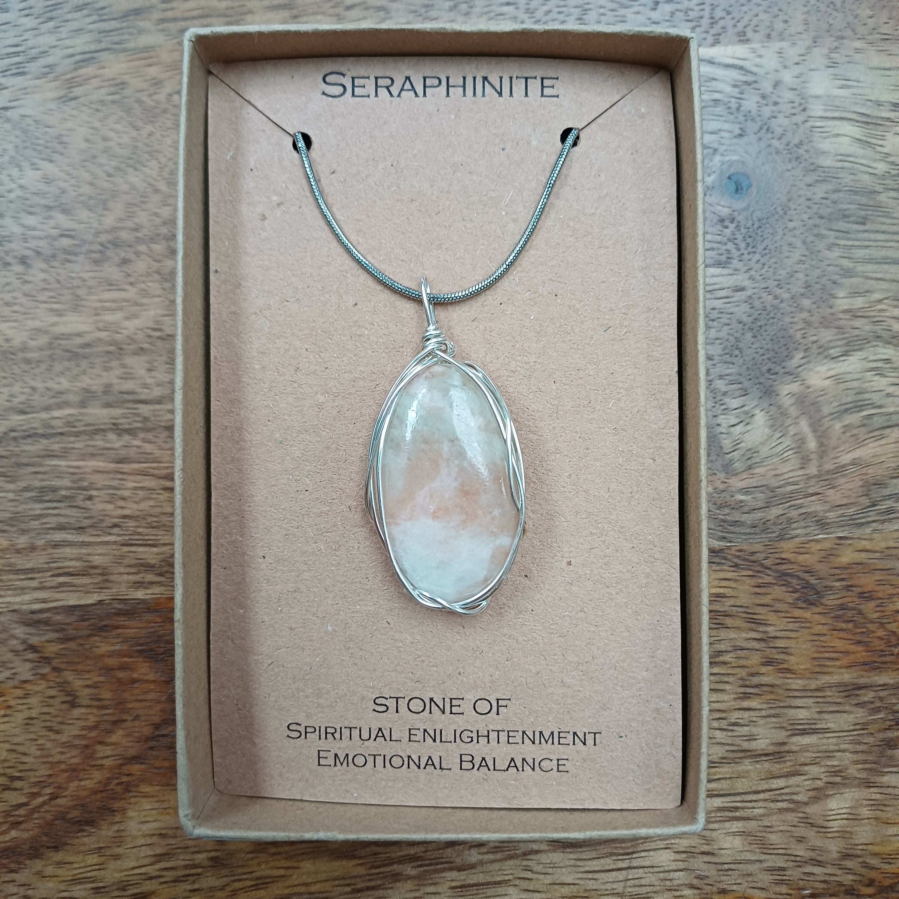 Seraphinite Wire Wrapped Pendant