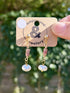 Delicate Stone and Shell Rondelle Earrings