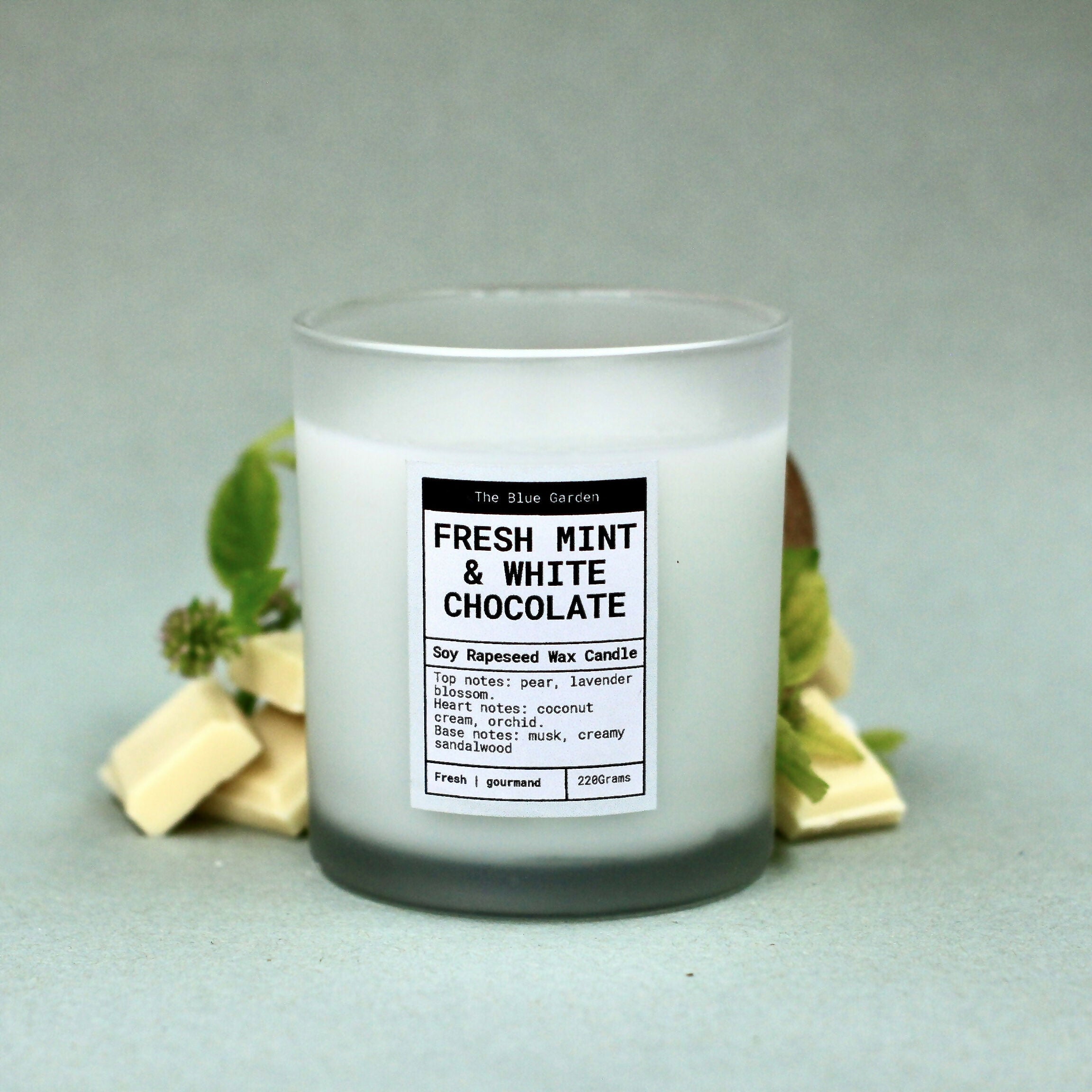 Fresh Mint & White Chocolate | Natural Wax Scented Candle