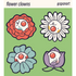 'Flower Clowns' Sticker Sheet