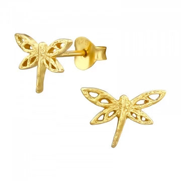 Dragonfly Gold Stud