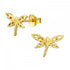 Dragonfly Gold Stud