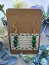Malachite Earrings on Gold Coloured Sterling Silver Plated Hooks