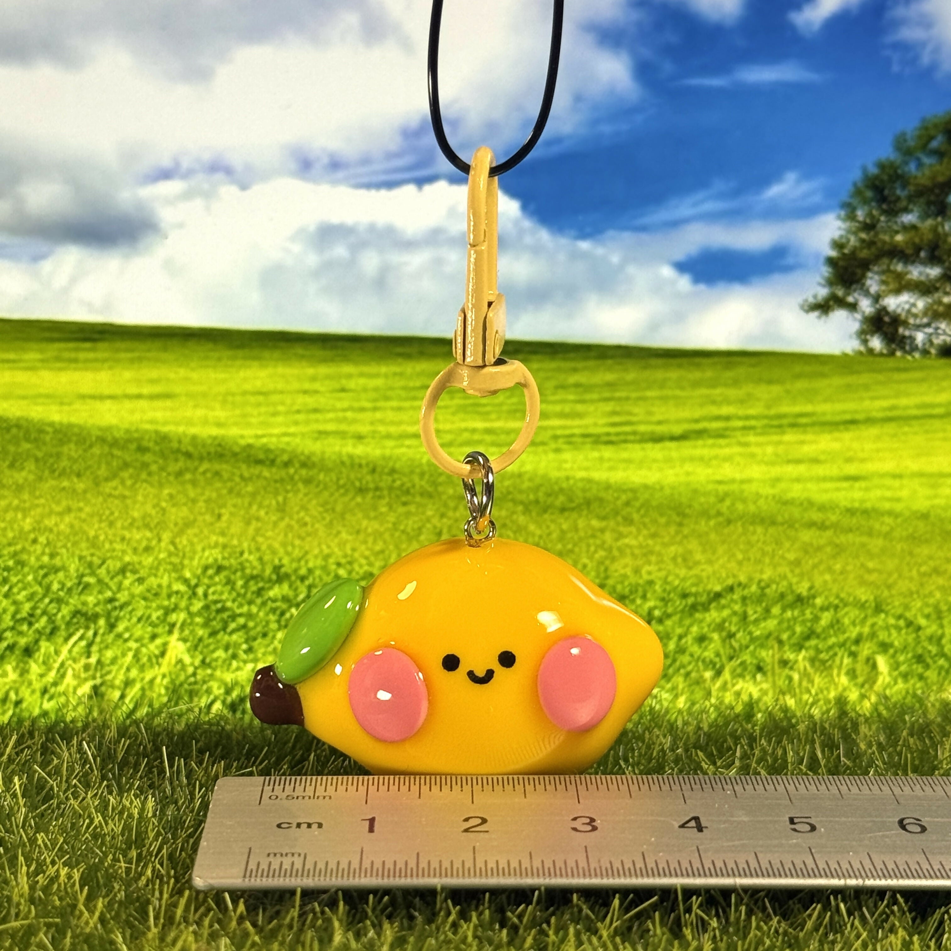 Happy Lemon Keychain