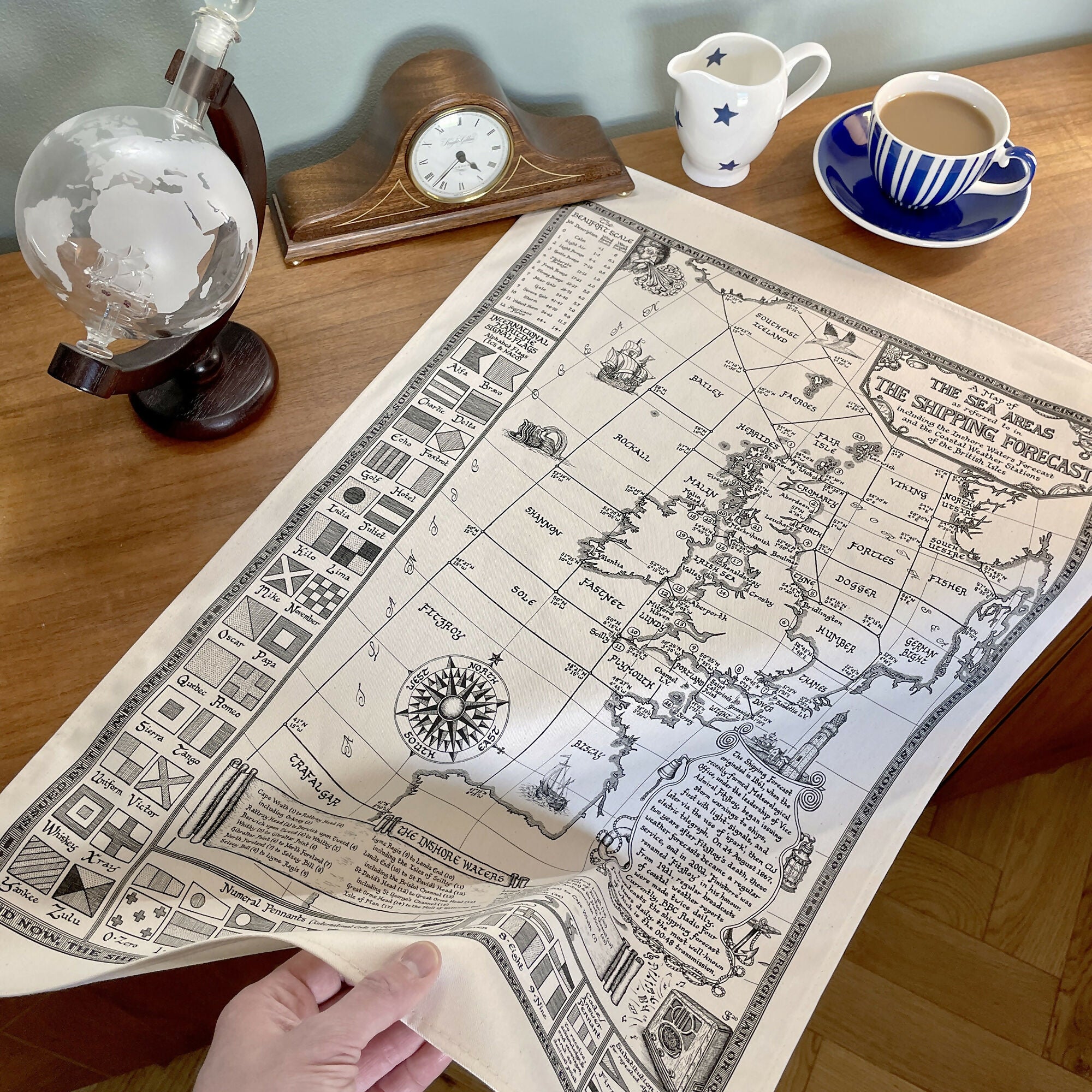 Shipping Forecast Map Tea Towel