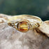 Handmade Gold Vermeil Wire Wrapped Amber Ring