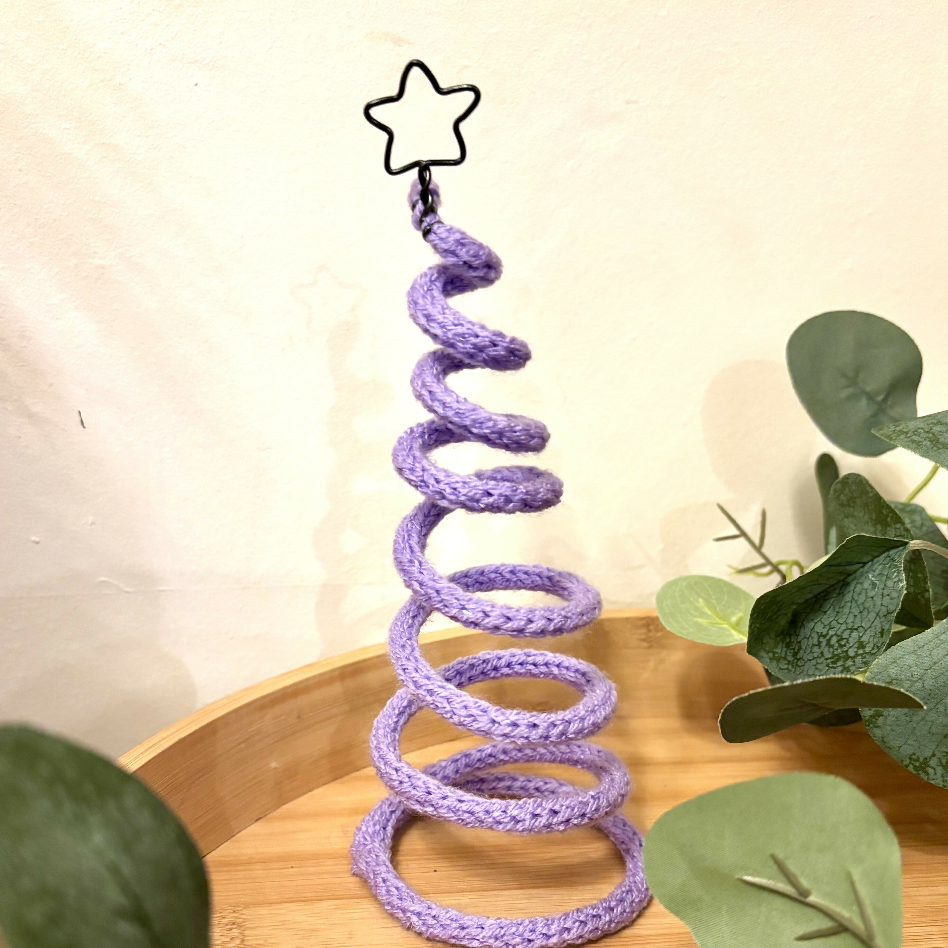 Wooly wire spiral Christmas tree
