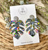 Funky Pattern Collection - Monstera Leaf Polymer Clay Earrings