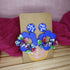 Big Blue Multicoloured Flower Polymer Clay Earrings