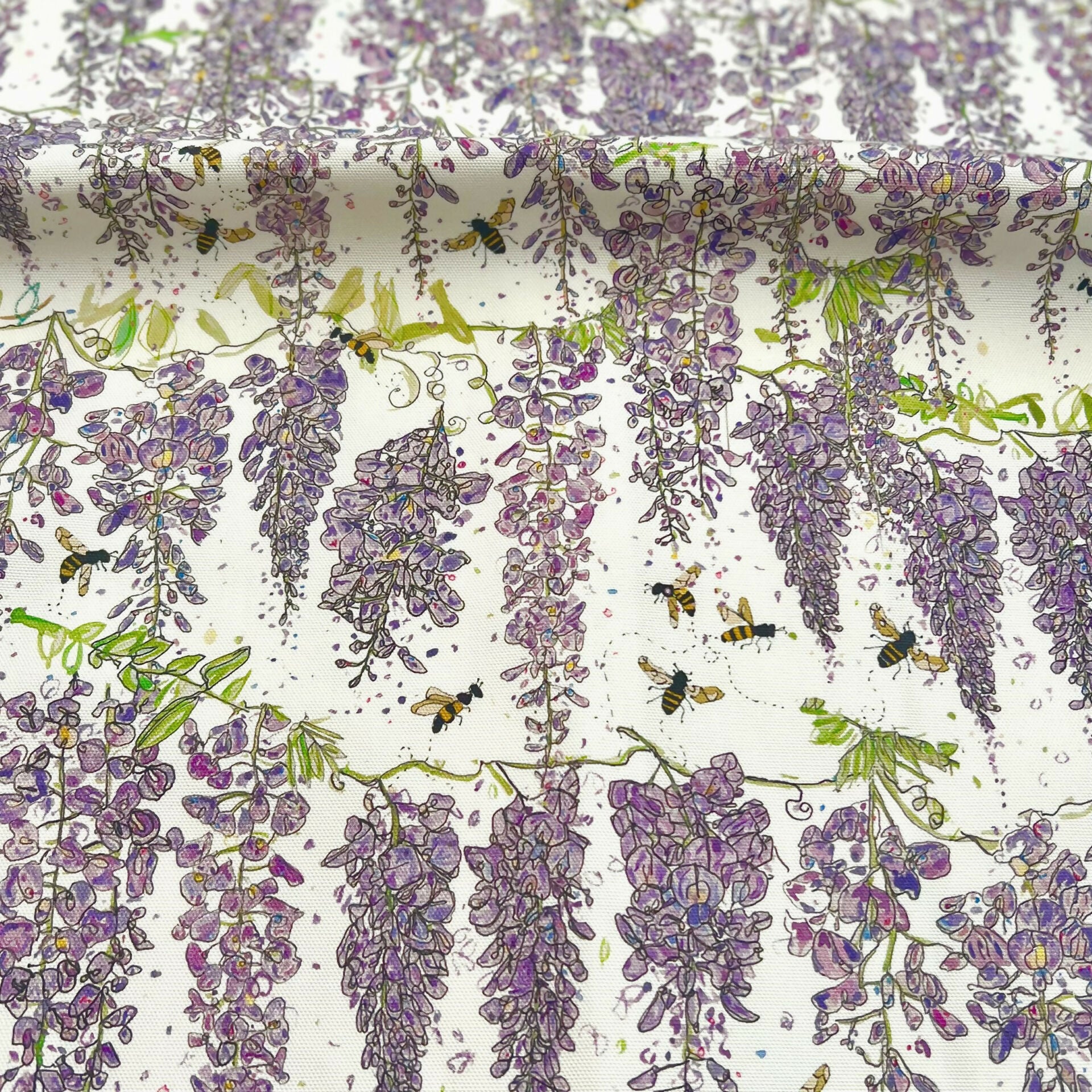 Organic Cotton Wisteria Tea Towel