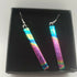 Green, Blue and Pink Dichroic Earrings