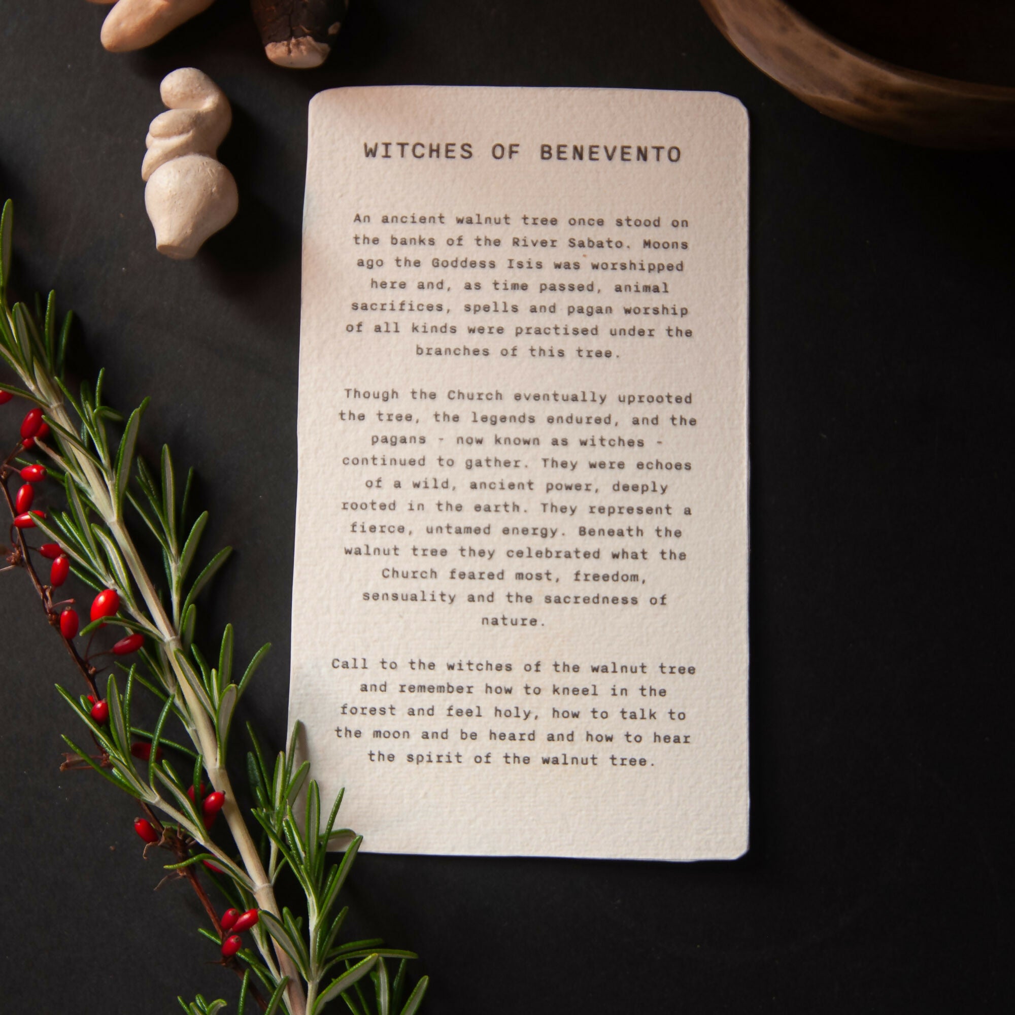 THE WITCHES OF BENEVENTO GODDESS ALTAR CARD