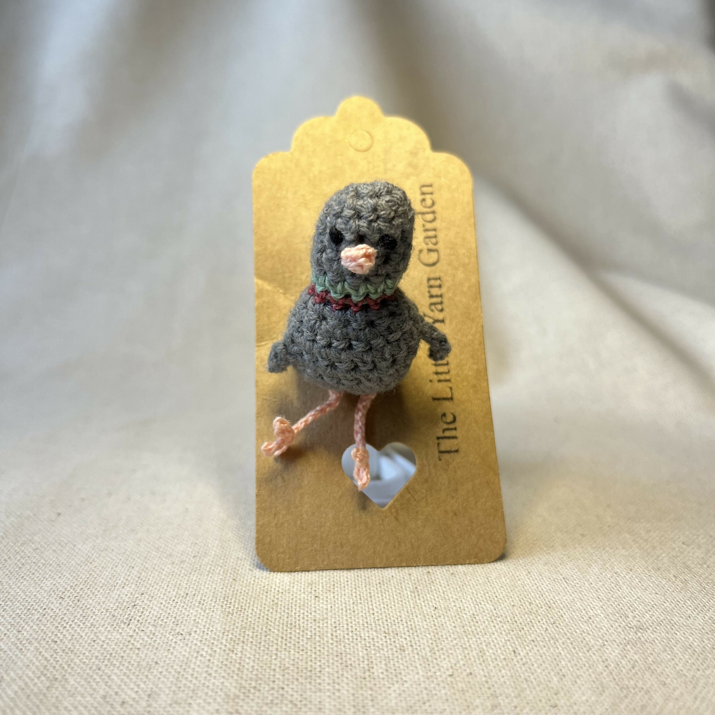 Crochet Pigeon Brooch