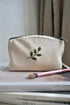 Hand Embroidered Leaf Pouch