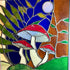 Stained Glass Panel - 'Woodland at Night'