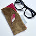 Original Design Embroidered Slip In Glasses Case